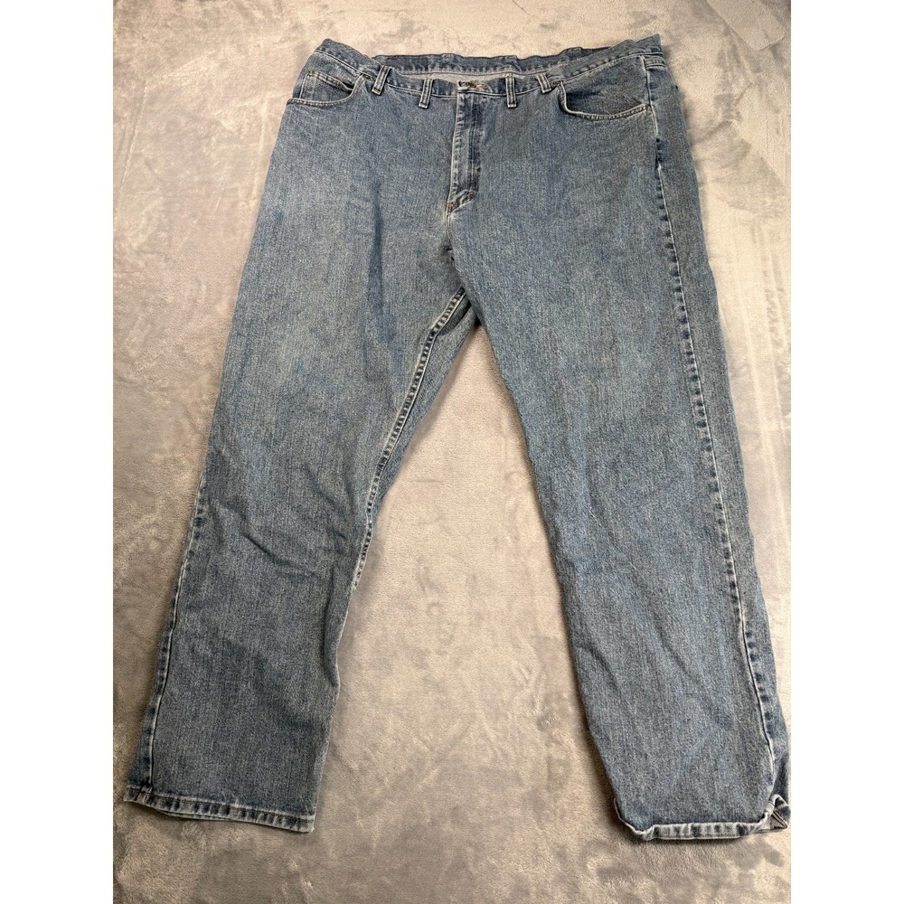 Wrangler Jeans Mens 44x32 Blue Denim Medium Wash Relaxed Fit Straight 97601VR